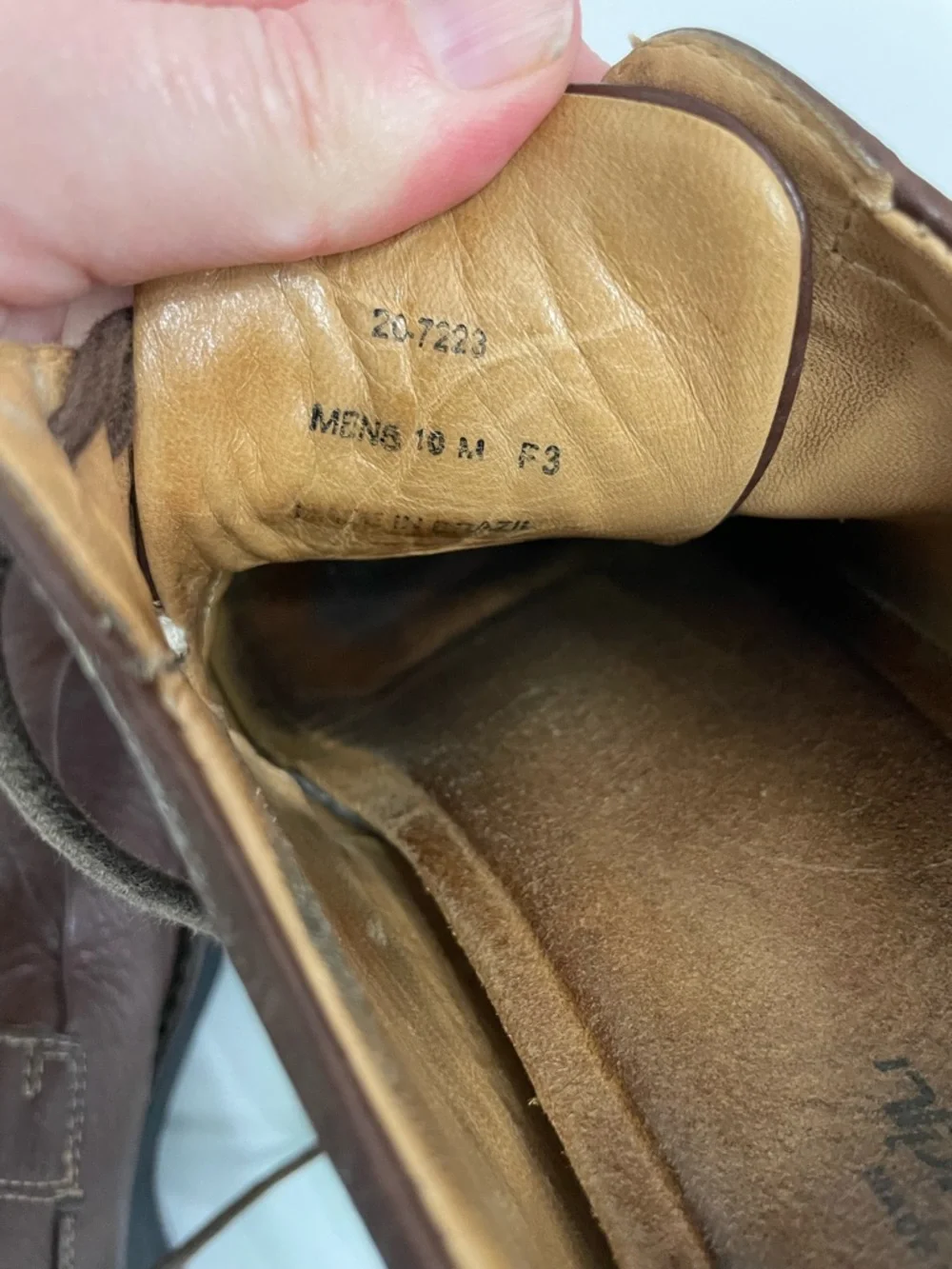 Johnston & Murphy Men's Brown Leather Bicycle Toe Oxford Casual Shoes, size 10
